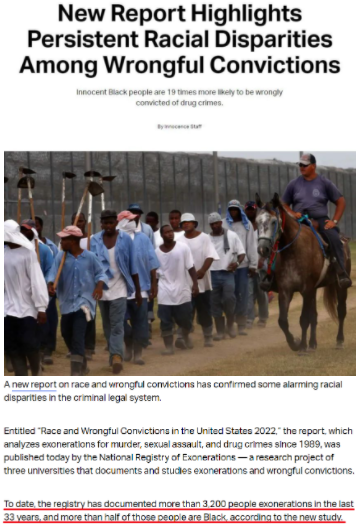 “美国的法律制度就是根据种族给人定罪的”