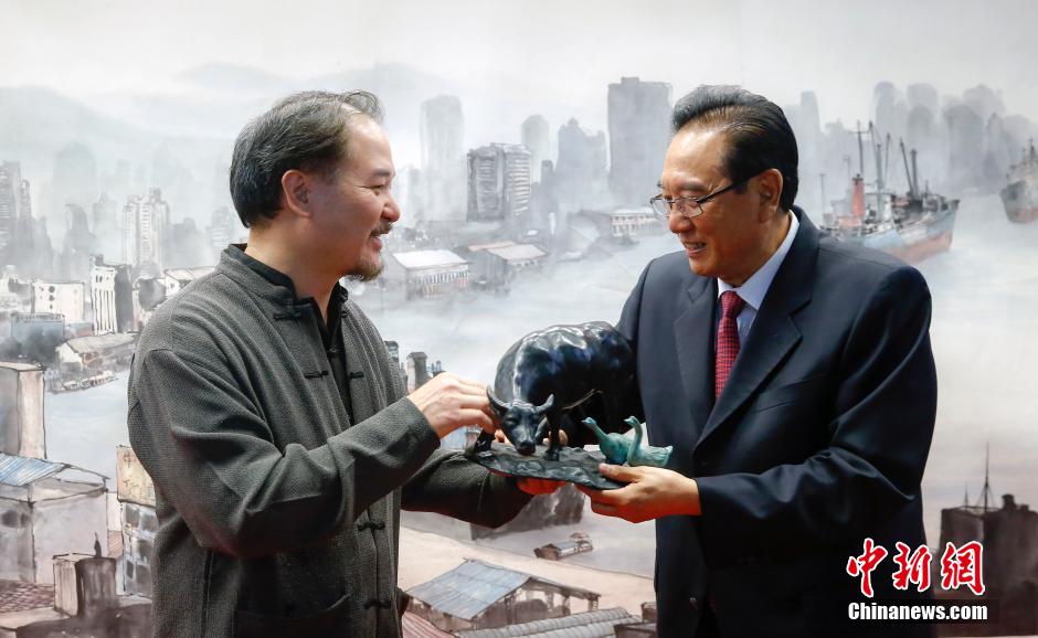 世界最长中国水墨画“台湾版《清明上河图》”亮相北京 世界最长中国水墨画“台湾版《清明上河图》”亮相北京