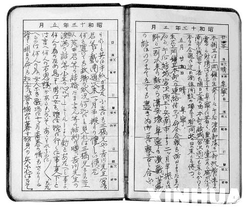 这是《荻岛静夫日记》原件。