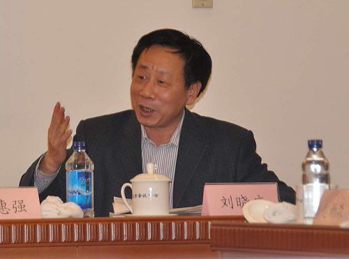 刘晓庄在小组讨论中发言。人民网记者 任晓坤 摄