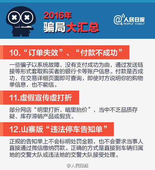 2016骗局大汇总，2017年别再上当啦！