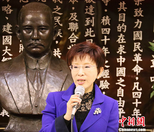 洪秀柱旧金山重申“九二共识”