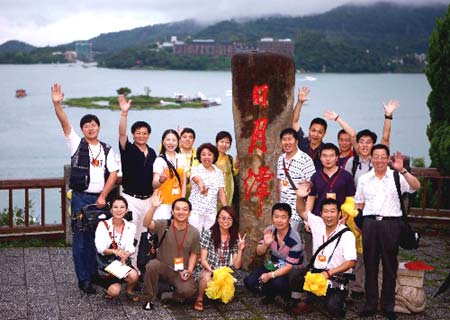 many tourists from the chinese mainland visit the sun moon lake