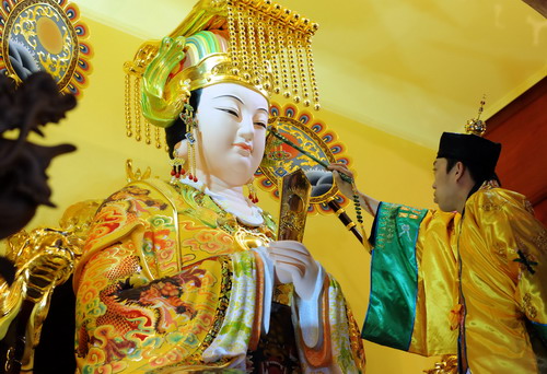 重建福州船政天后宫妈祖神像