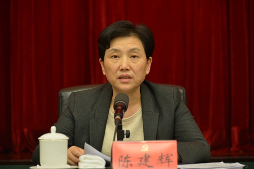 成都市委常委陈建辉出席会议并讲话.