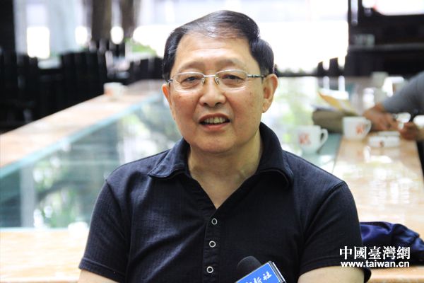 张自忠嫡孙张庆成.(中国台湾网记者 宣玲玲 摄)