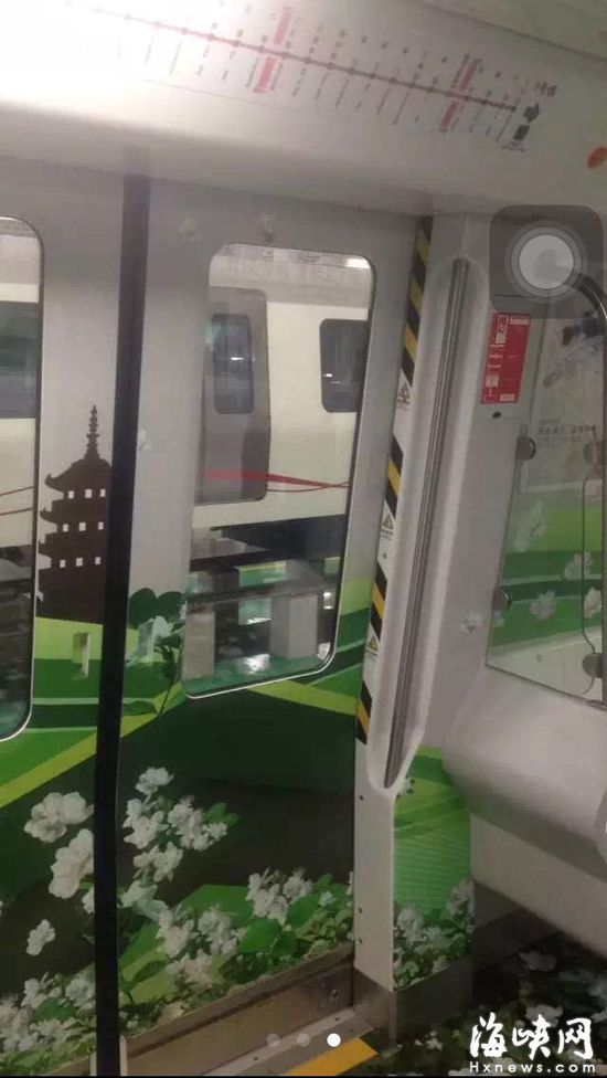 茉莉花主题地铁车厢(网友供图)