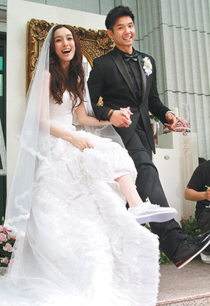 "黑白配"陈建州,范玮琪大婚 众星云集(组图)