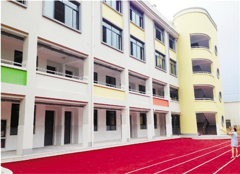 宾虹小学新教学楼,计划开学后投入使用.