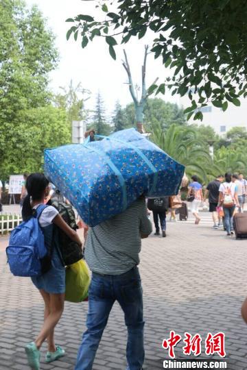 三峡大学学生拍摄父母送子女上学背影感动网友(图)