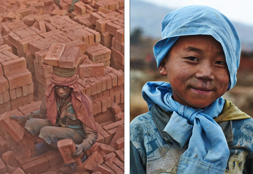 尼泊尔砖窑童工盛行每天工作14小时无法获得应有报酬