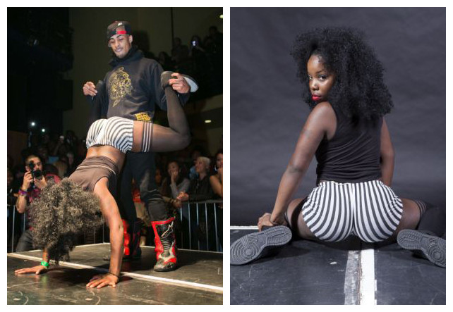 惊呆美国比基尼女子高速公路快车上跳甩臀舞